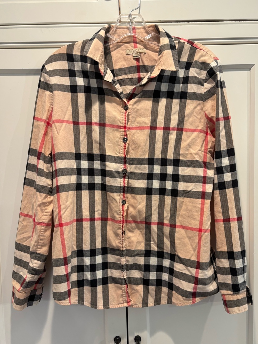 Burberry Brit Classic Plaid women’s button down size medium